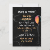 Angstaanjagende clown met ballonnen Halloween-fees (Achterkant)