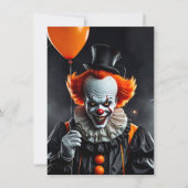 Angstaanjagende clown met ballonnen Halloween-fees (Voorkant)
