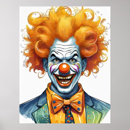 Angstaanjagende clown poster (Voorkant)