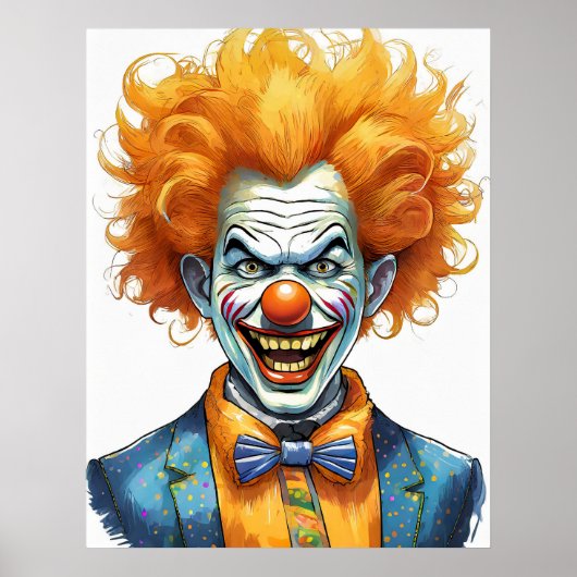 Angstaanjagende clown poster (Voorkant)