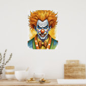Angstaanjagende clown poster (Keuken)