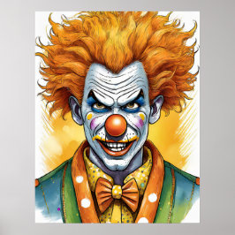 Angstaanjagende clown poster