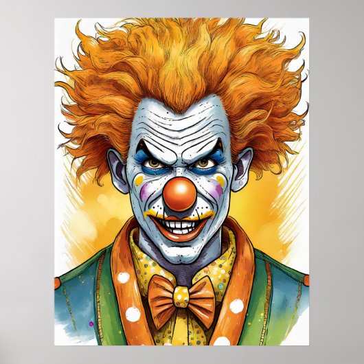 Angstaanjagende clown poster (Voorkant)