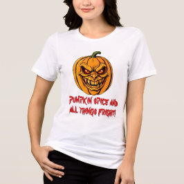 Angstaanjagende Evil Pumpkin Face - enge Halloween Tri-Blend Shirt