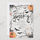 Angstaanjagende festiviteiten Halloween Party Uitn Kaart (Voorkant)
