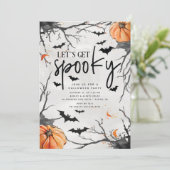 Angstaanjagende festiviteiten Halloween Party Uitn Kaart (Staand voorkant)