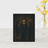 Angstaanjagende Gezichtsgeest Met Hart Handen Grie Kaart (Gele Bloem)