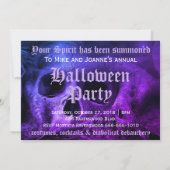 Angstaanjagende Gothic Skull Halloween Party Kaart (Achterkant)