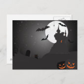 Angstaanjagende Halloween achtergrond Briefkaart (Voorkant / Achterkant)