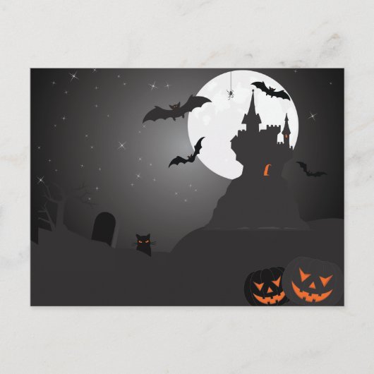 Angstaanjagende Halloween achtergrond Briefkaart (Voorkant)