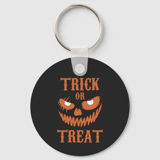 Angstaanjagende Halloween Face Trick Treat Dark Sp Sleutelhanger (Voorkant)