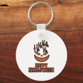 Angstaanjagende Halloween Face Trick Treat Dark Sp Sleutelhanger (Achterkant)