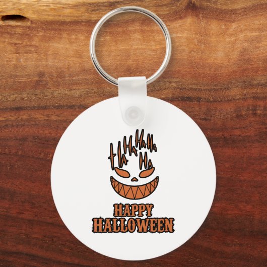 Angstaanjagende Halloween Face Trick Treat Dark Sp Sleutelhanger (Achterkant)