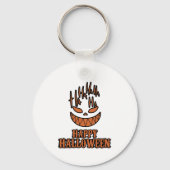 Angstaanjagende Halloween Face Trick Treat Dark Sp Sleutelhanger (Achterkant)