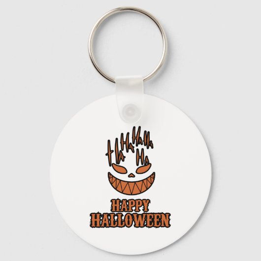 Angstaanjagende Halloween Face Trick Treat Dark Sp Sleutelhanger (Achterkant)