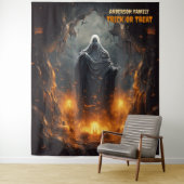 Angstaanjagende Halloween Ghost Hanging Wandkleed (In situ)