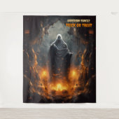 Angstaanjagende Halloween Ghost Hanging Wandkleed (Voorkant)