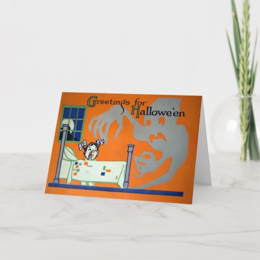 angstaanjagende Halloween Ghost Kaart (Voorkant)