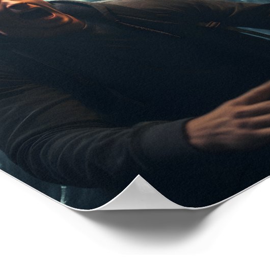 Angstaanjagende Halloween-Mannen schreeuwen tegen Poster (Hoek)