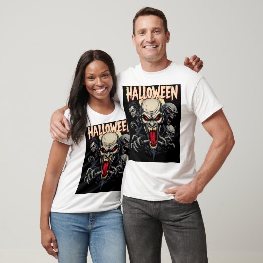 Angstaanjagende Halloween monsters T-shirt (Unisex)