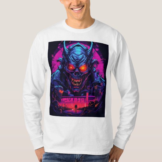 Angstaanjagende Halloween monsters T-shirt (Voorkant)