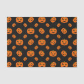 Angstaanjagende Halloween Pumpkin Repeat Pattern o Tissuepapier (Voorkant)