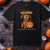 Angstaanjagende hond na Halloween T-shirt, Spooky  T-shirt