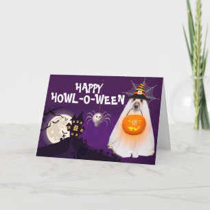Angstaanjagende Honden Huil-o-Ween Kaart