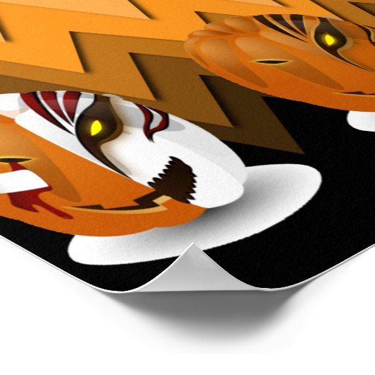 Angstaanjagende Jack O Lantaarns Spooktacular Happ Poster (Hoek)