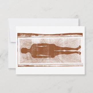 Angstaanjagende mannen, abstracte surrealistische  bedankkaart