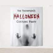 Angstaanjagende moderne bloederige Halloween Party Wandkleed (Voorkant)