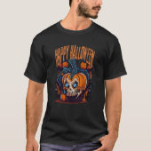 Angstaanjagende moderne pompoengravure t-shirt (Voorkant)