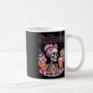 Angstaanjagende nacht voor koffie Halloween Flower Koffiemok
