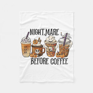 Angstaanjagende nacht voor koffie Pumpkin Spice Ha Fleece Deken
