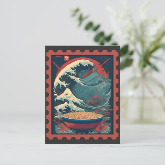 Angstaanjagende Noodle Tempest Briefkaart (Staand voorkant)