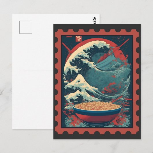 Angstaanjagende Noodle Tempest Briefkaart (Voorkant / Achterkant)