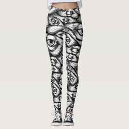 Angstaanjagende ogen Halloween Leggings