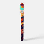 Angstaanjagende Oranje pompoen met gezicht, Hallow iPhone 15 Case (Linkerkant)