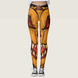 Angstaanjagende pompoen Halloween Monster Leggings