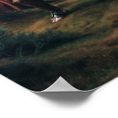 Angstaanjagende Romeinse soldaat in Verdant Forest Poster (Hoek)