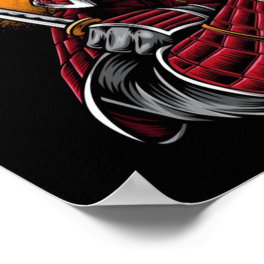 Angstaanjagende samoerai poster (Hoek)