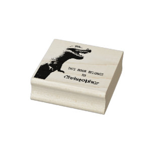 Angstaanjagende T-Rex - Dit boek behoort toe Rubberstempel