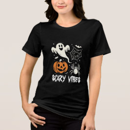 Angstaanjagende vibes Halloween Tri-Blend Shirt