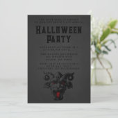 Angstaanjagende volwassen Halloween Party Demon Ga Kaart (Staand voorkant)