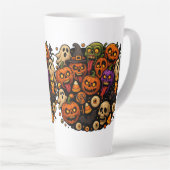 Angstaanjagende waanzin latte mok (Rechterhoek)