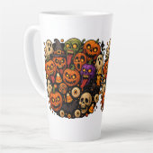 Angstaanjagende waanzin latte mok (Linkerhoek)