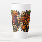 Angstaanjagende waanzin latte mok (Voorkant)