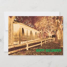 Angstaanjagende zwarte en Oranje Cabin Bossen Hall Kaart