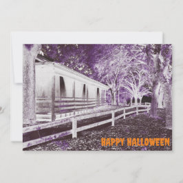 Angstaanjagende zwarte en Paarse Cabin Bossen Hall Kaart