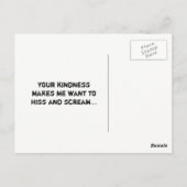 Angstaanjagende zwarte kat en schedel Halloween be Briefkaart (Achterkant)